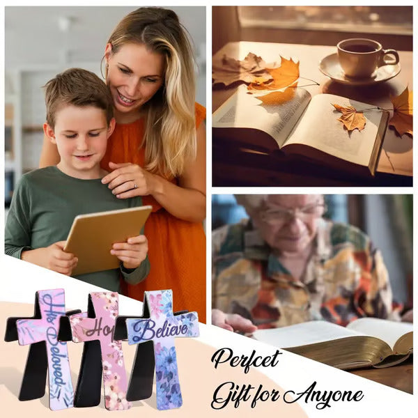 📖magnetic cross bookmarks - Cadeau parfait pour les études bibliques, les enseignants et les étudiants 🌸✝️