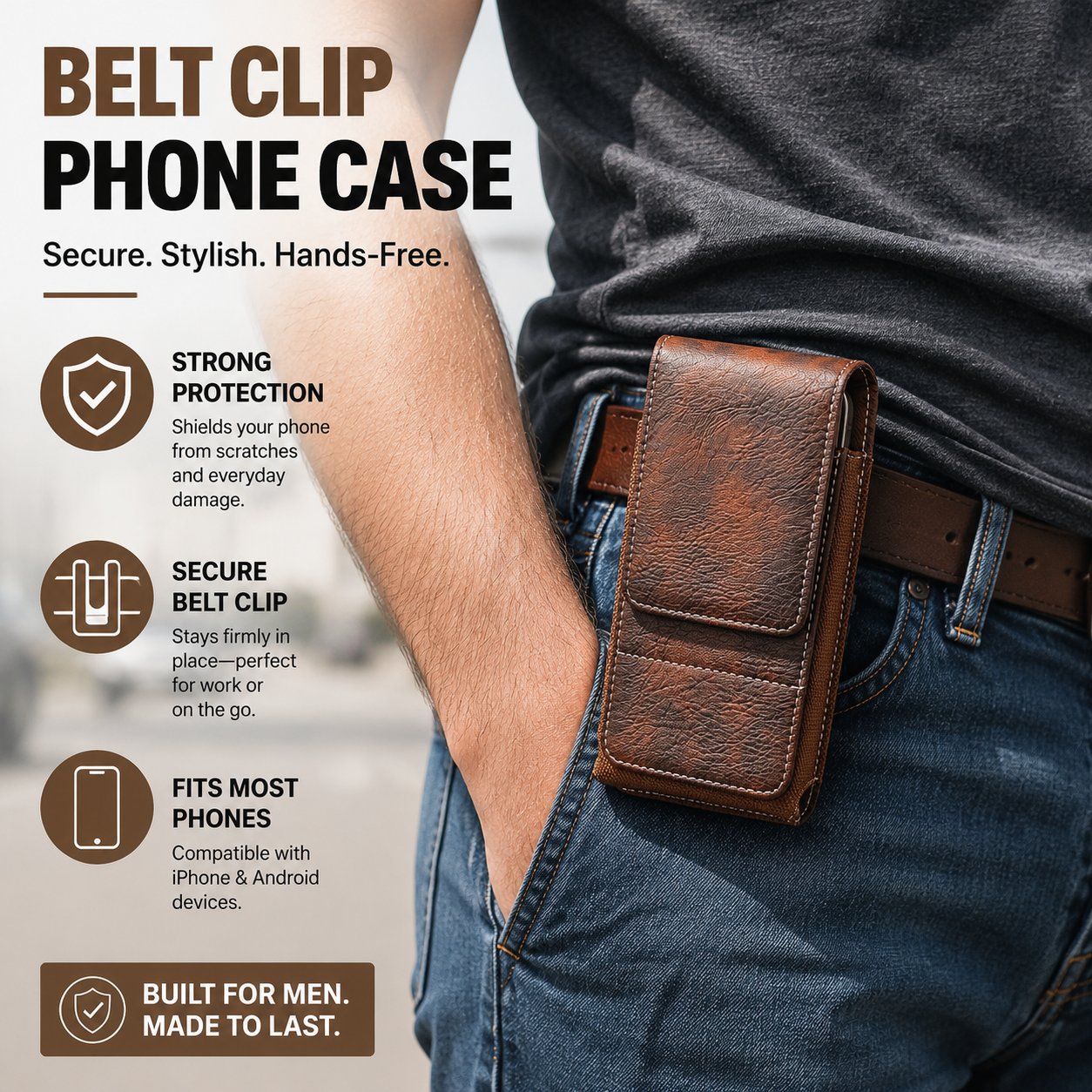⚡Grande promotion | Pochette pour téléphone portable à attacher à la ceinture 📱