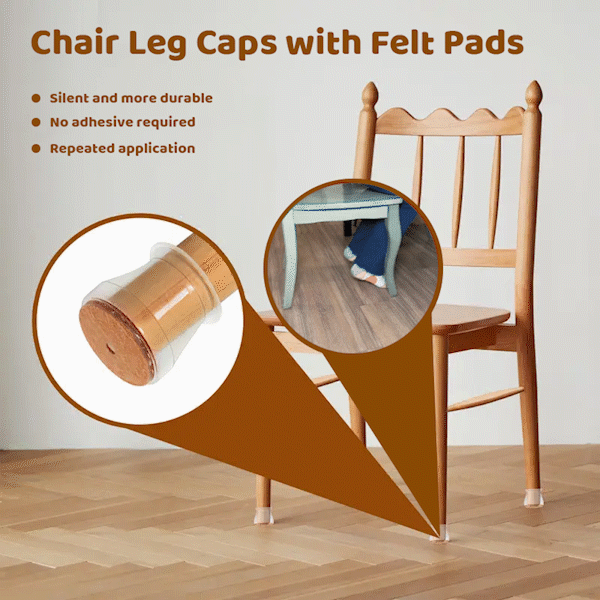 Embouts de pieds de chaise avec coussinets en feutre