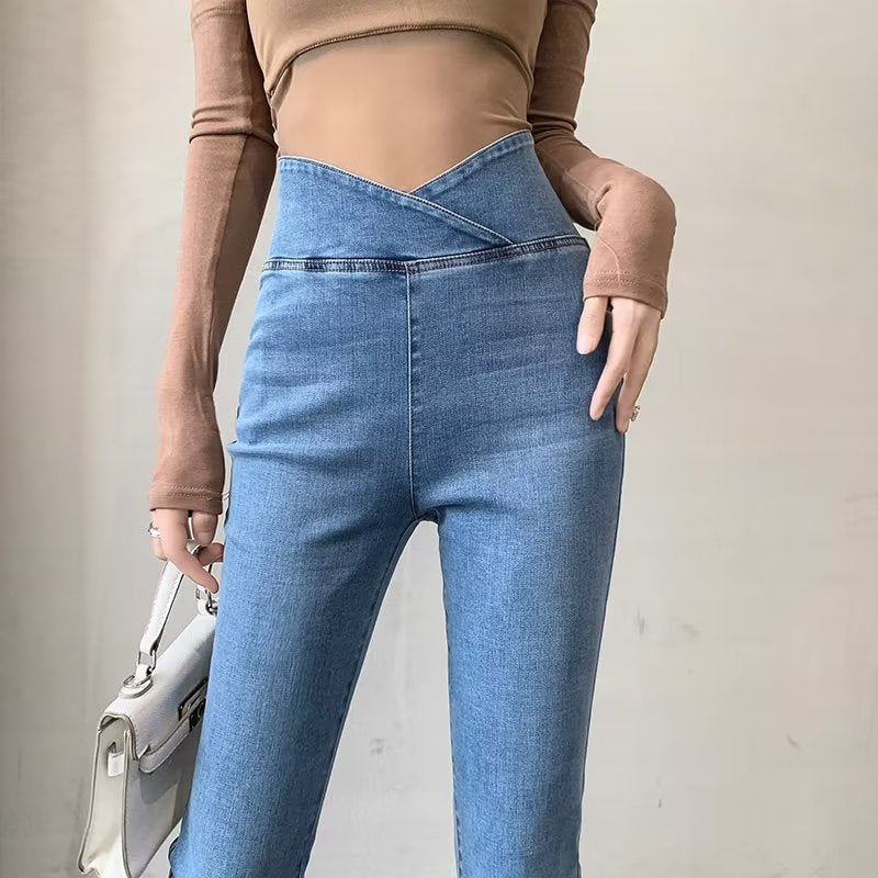 🔥Jean Stretch Taille Haute Avec Effet Push-Up