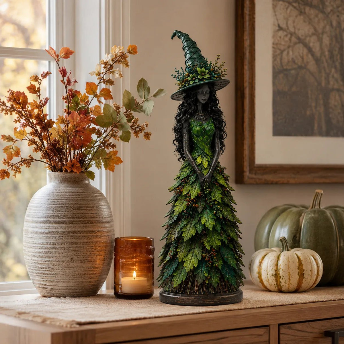 💥DERNIER JOUR : 50 % DE RÉDUCTION - 🧙 Figurine « Sorcière d'automne enchantée » (📦 Achat de 3 articles : livraison gratuite)