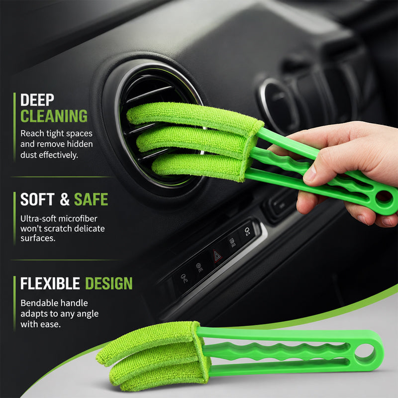 🍀Brosse multifonction pour le nettoyage des grilles d'aération de la voiture et de la maison