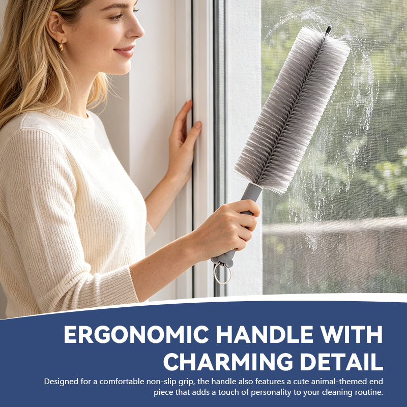 🔥Brosse de nettoyage polyvalente et flexible – Nettoyant pour ventilateurs, moustiquaires, stores et canalisations