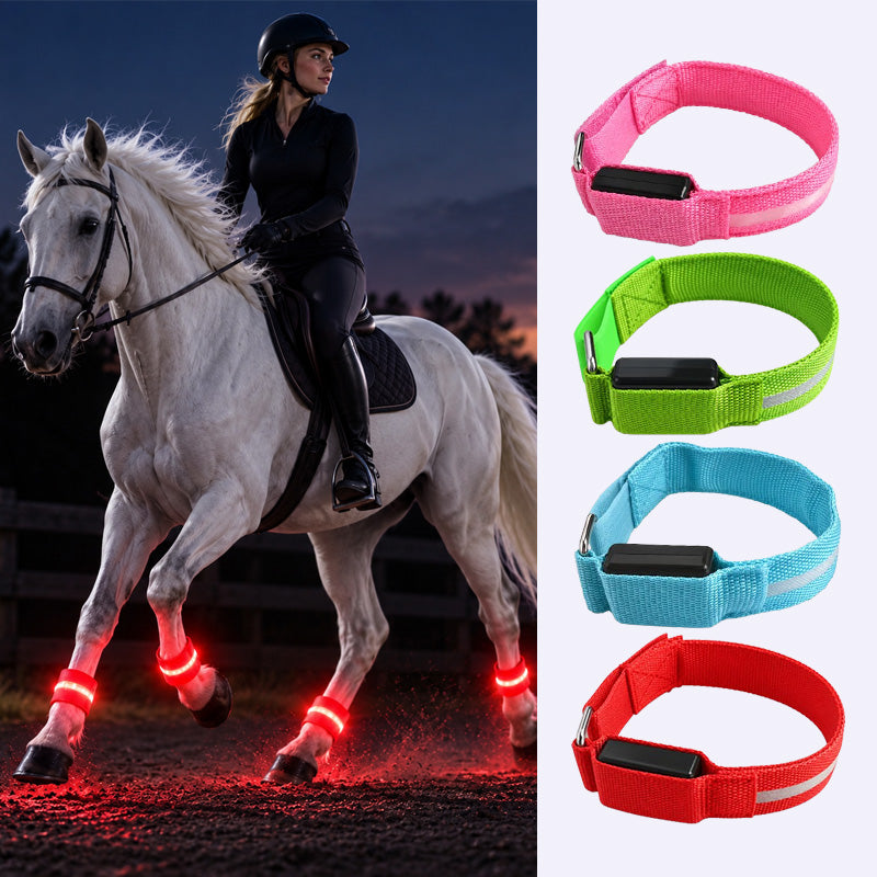 Bracelets LED pour chevaux | Bracelets lumineux haute visibilité pour l'équitation nocturne