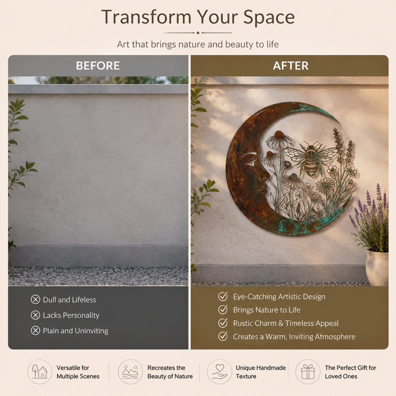 🌙Décoration murale « Dragonfly Moon »