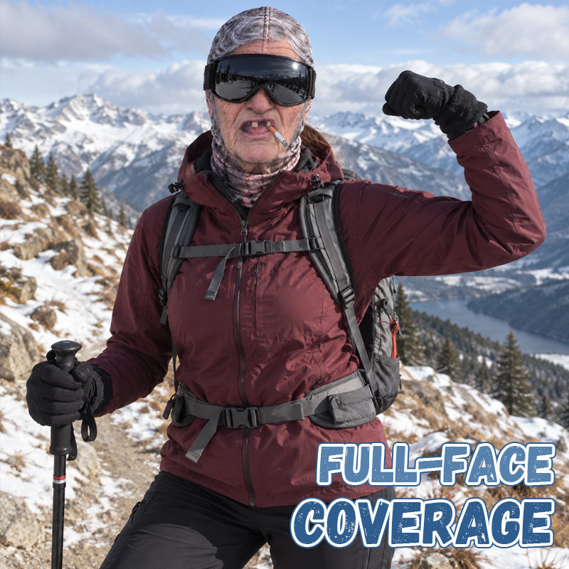 Masque de ski réaliste et drôle – Accessoire hilarant pour les fêtes d'hiver en plein air entre amis