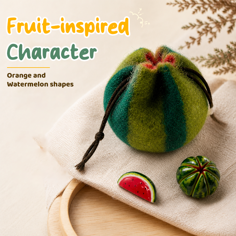 Jouet en feutre en forme de fruit à presser | Jouet tactile portable anti-stress