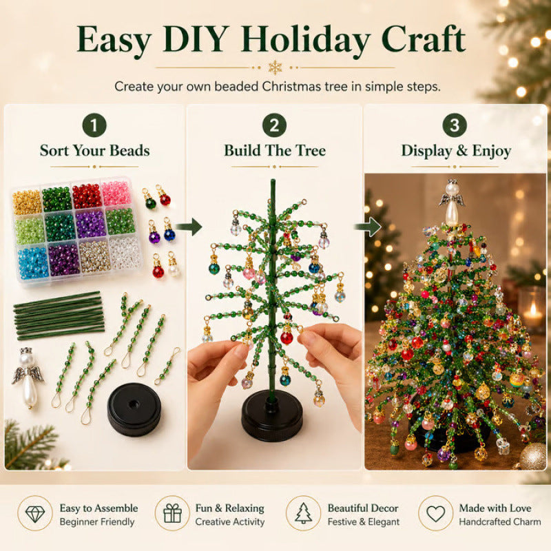 Kit de bricolage pour sapin de Noël en perles