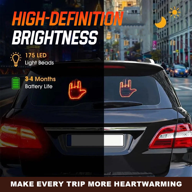 Éclairage LED gestuel pour vitres de voiture