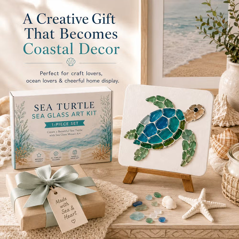 Kit d'art en verre de mer – Créez un magnifique chef-d'œuvre en mosaïque