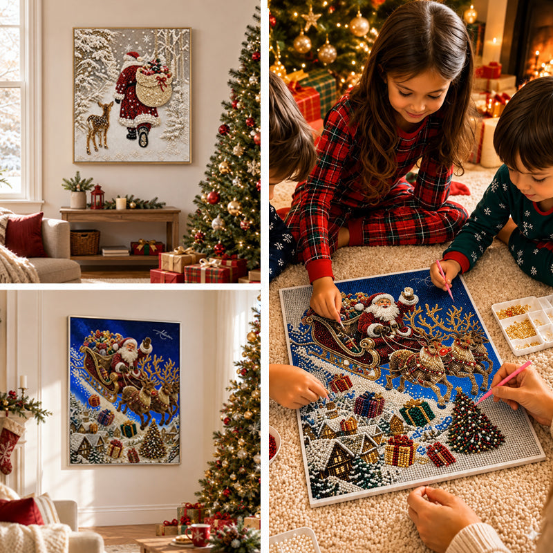🌟 Kit de peinture aux perles « Noël festif » 🎨