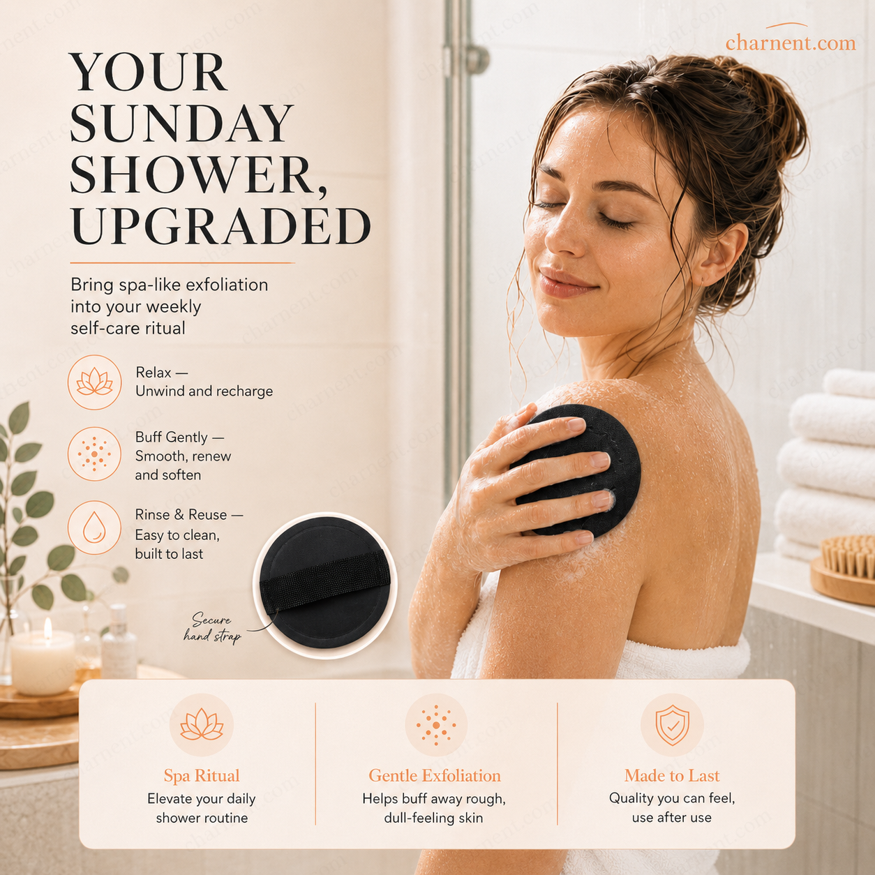 🚿 Éponges exfoliantes pour le bain 🧖‍♀️