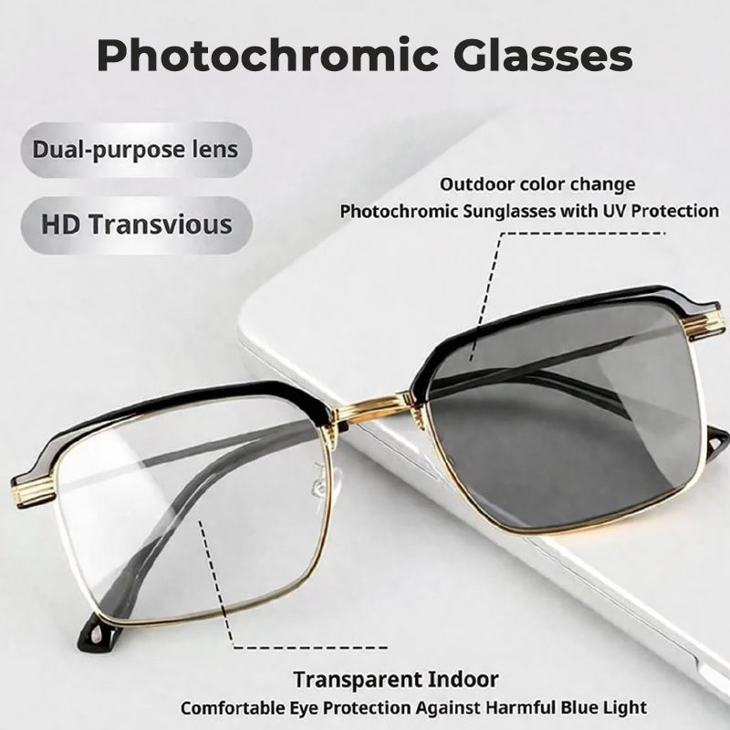 👓Lunettes photochromiques – Teinte automatique, protection UV400 et filtrage de la lumière bleue