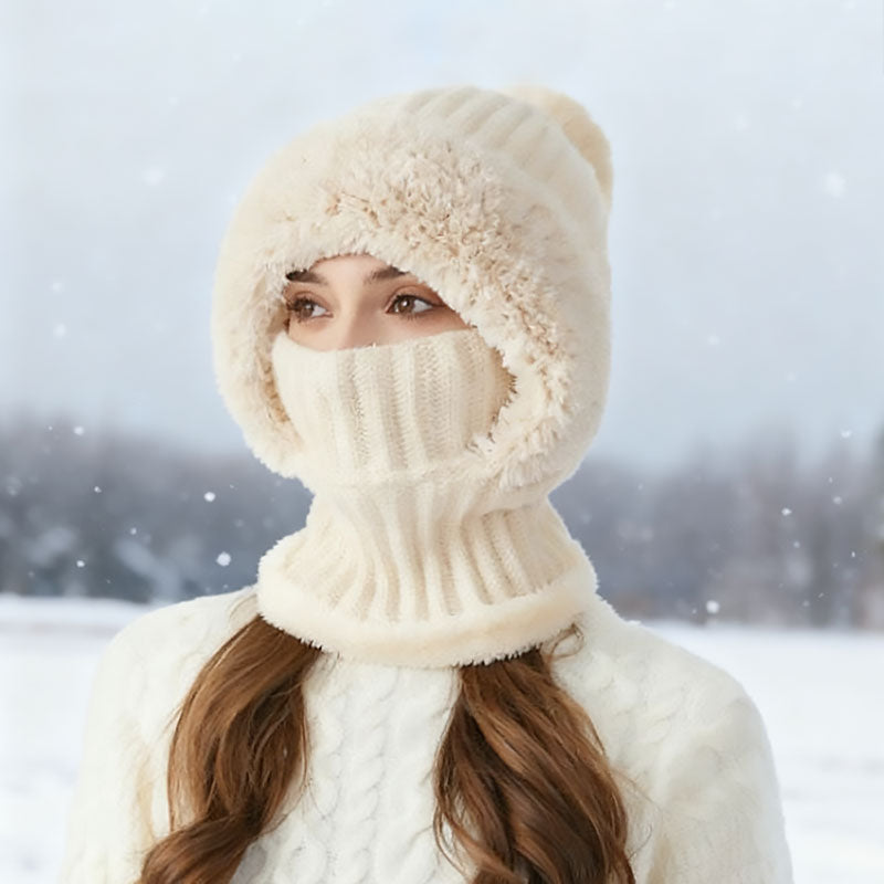 ❄️ Bonnet d'hiver épais en peluche 3 en 1🧣