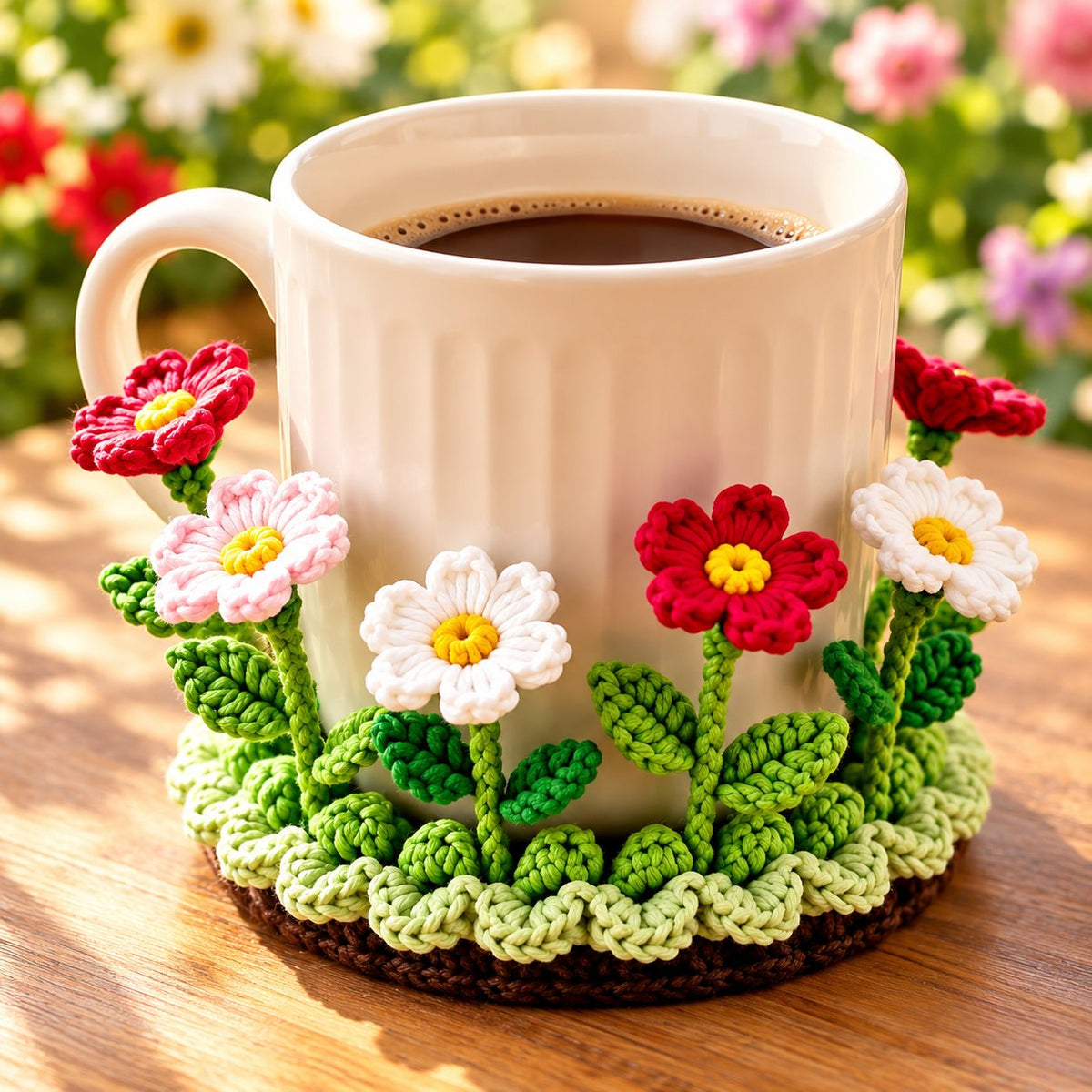 🌸50 % DE RÉDUCTION🌸 Sous-verre floral au crochet fait main | Everlasting Table Art 🌸