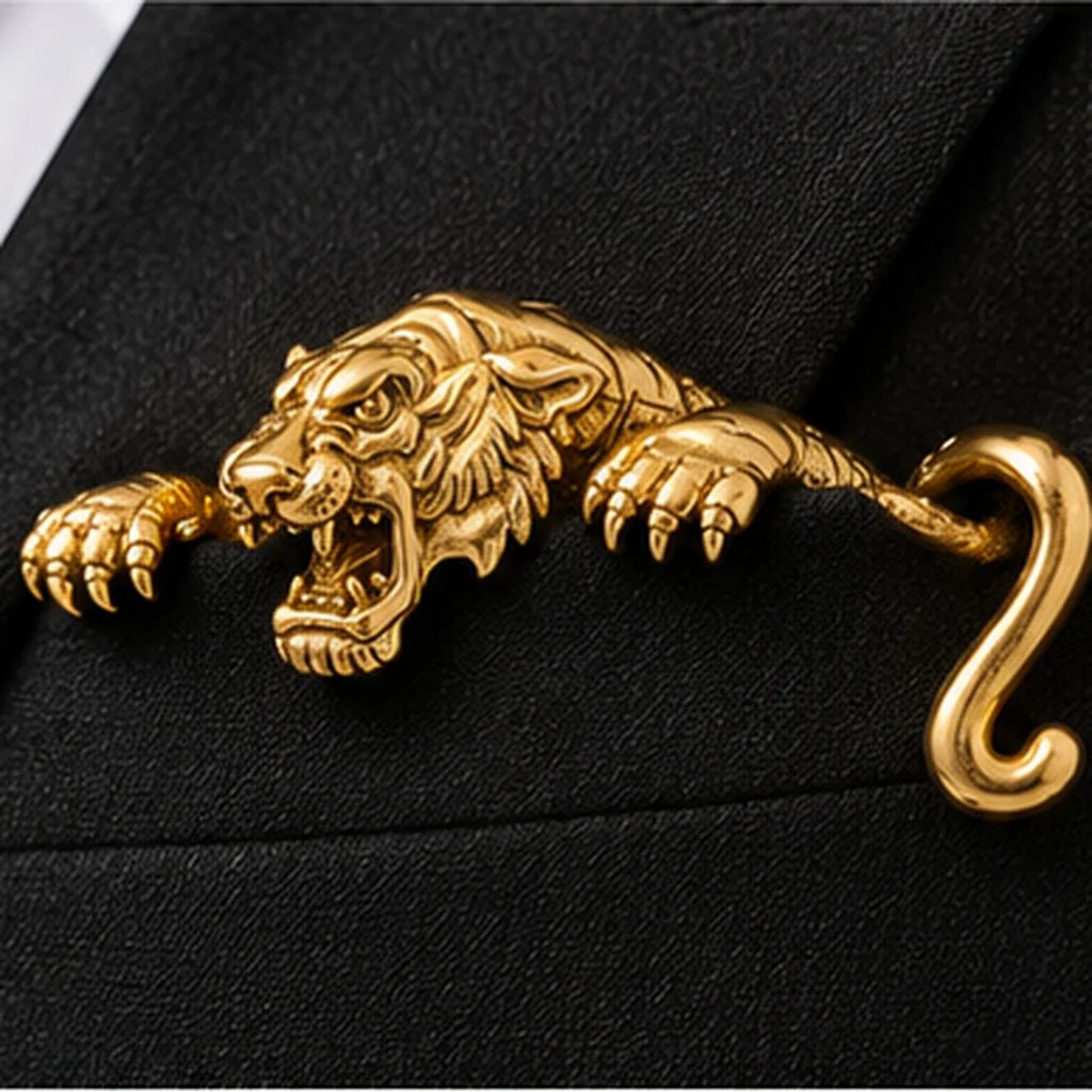 ✨ Broche animale sculptée de luxe – Un accessoire haut de gamme qui ne passe pas inaperçu, idéal pour les costumes et les blazers