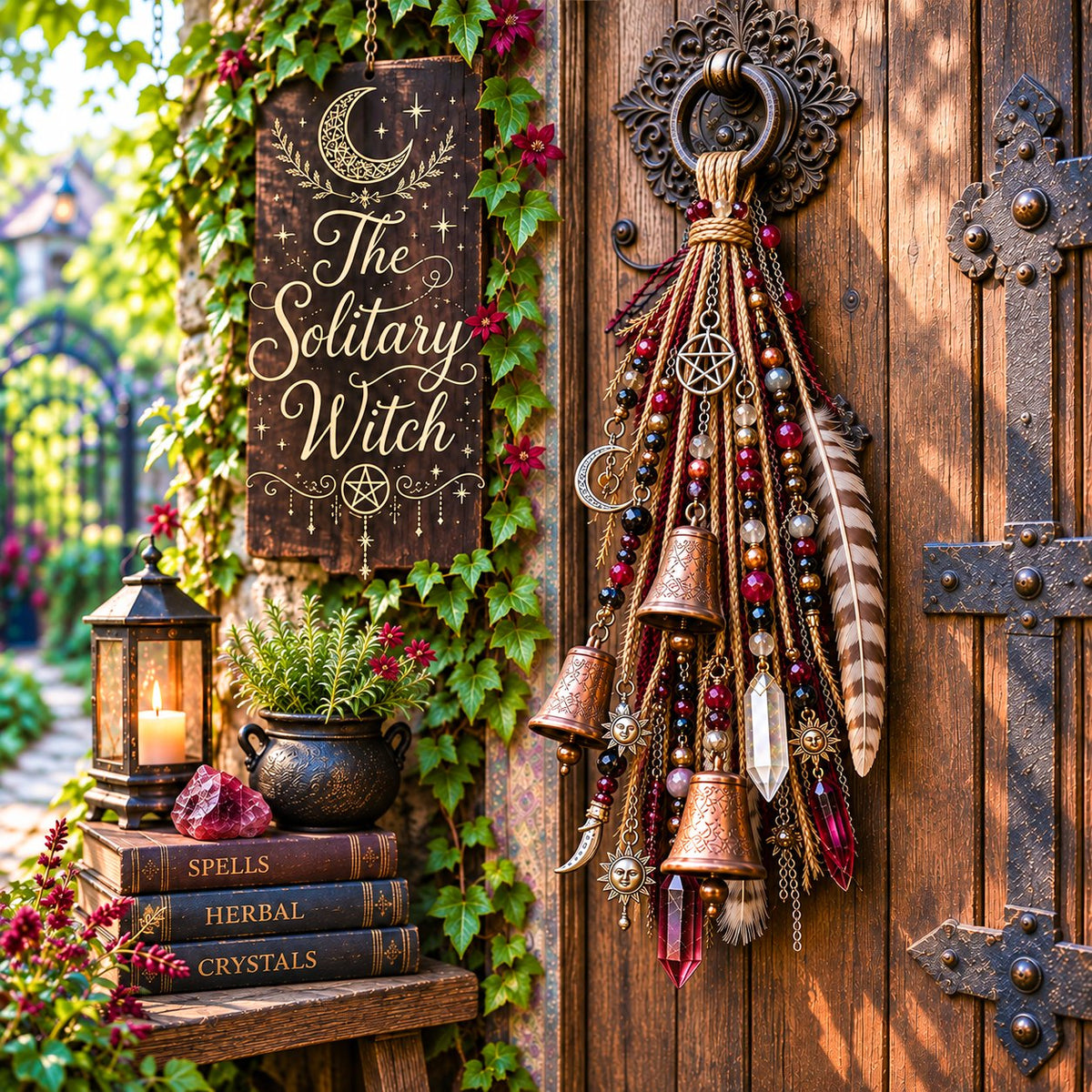 🔮Clochette de décoration pour porte sur le thème des sorcières | 🌙Clochettes, cristaux et décorations suspendues sur le thème du ciel