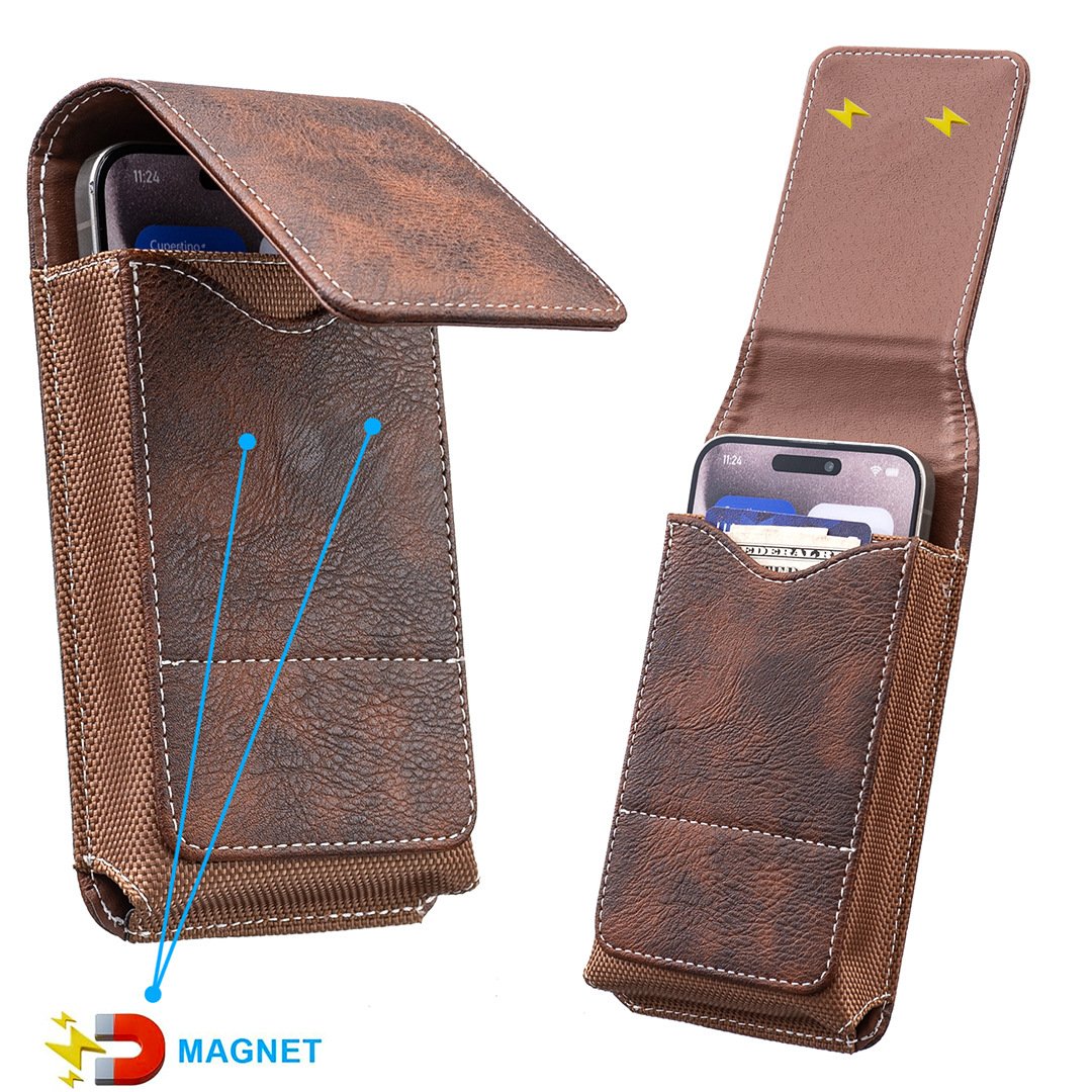 ⚡Grande promotion | Étui pour téléphone portable à porter à la ceinture 📱 Étui en cuir à plusieurs poches avec porte-cartes
