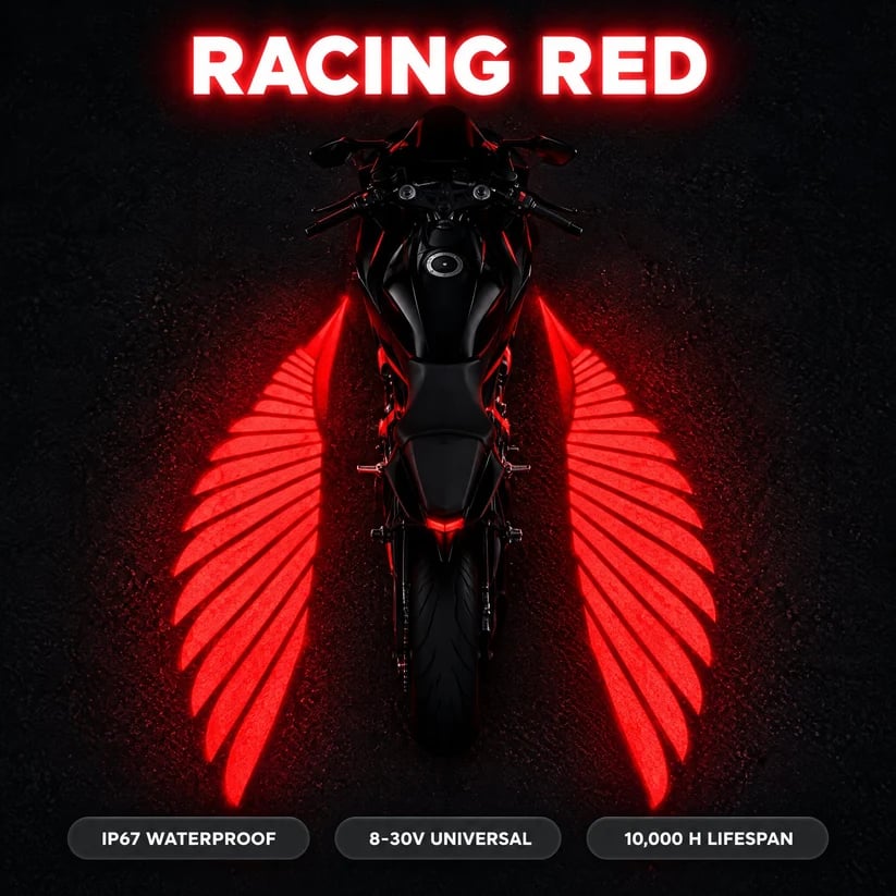 🏍️Projecteurs LED en forme d'ailes d'ange pour motos