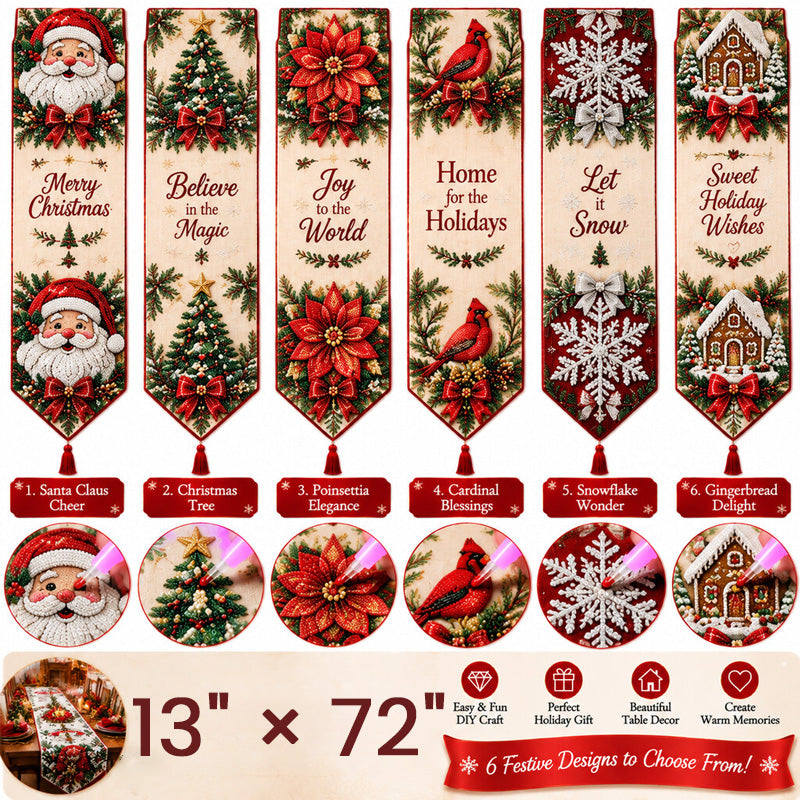 ✨ Kit de bricolage pour réaliser un chemin de table de Noël en peinture diamant