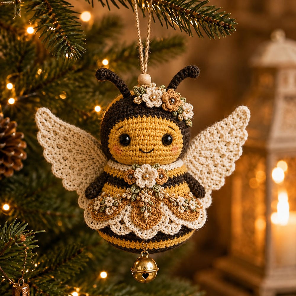 🔥Dernier jour : 50 % DE RÉDUCTION 🪽 Kit de bricolage pour réaliser une décoration de Noël « Animal Angel » au crochet