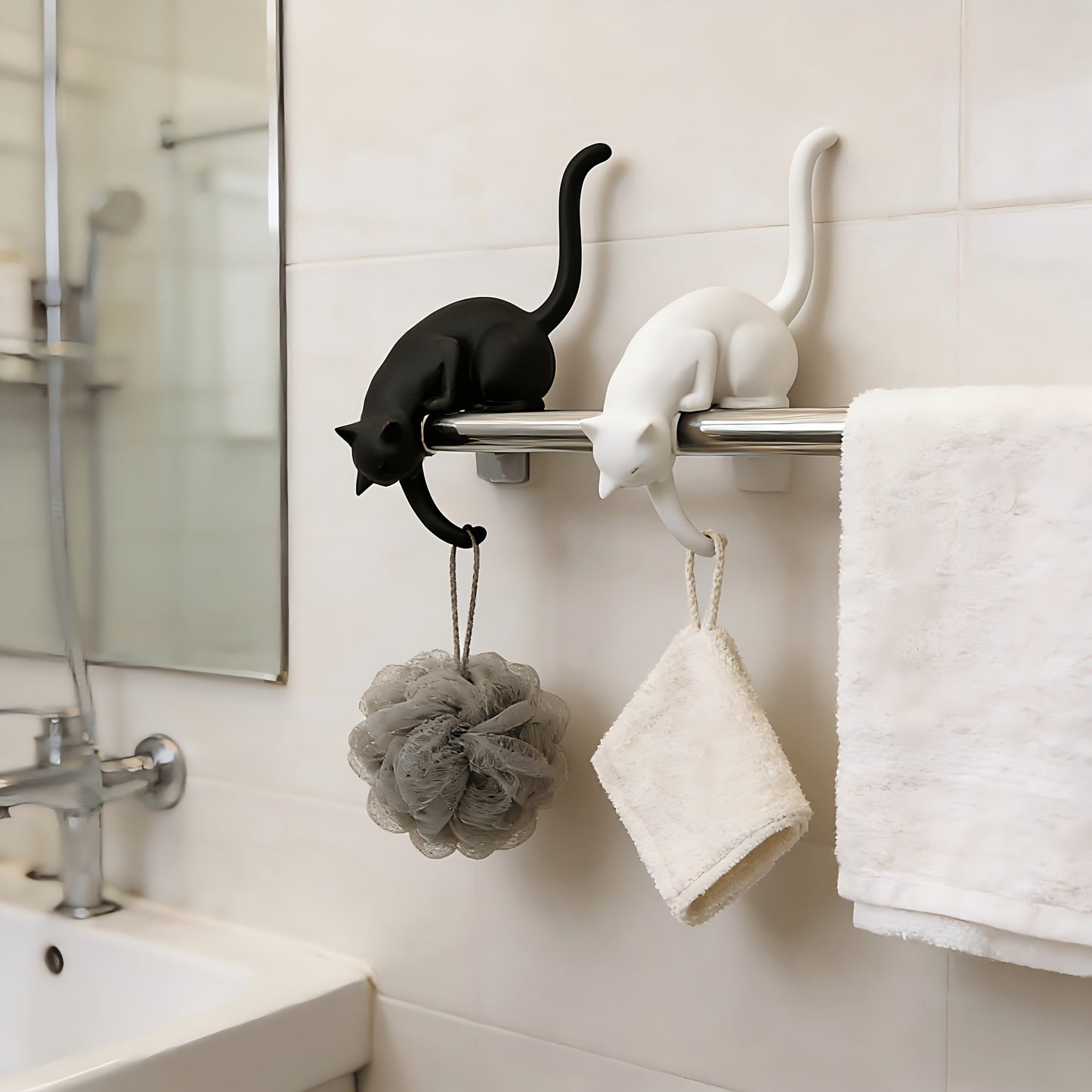 🐈‍⬛ Étagère décorative avec crochet en forme de chat mignon