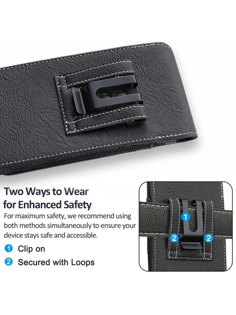 ⚡Grande promotion | Étui pour téléphone portable à porter à la ceinture 📱 Étui en cuir à plusieurs poches avec porte-cartes