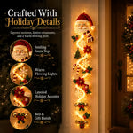 🎄 Accroche-porte de Noël lumineux ✨ Décoration festive pour la maison