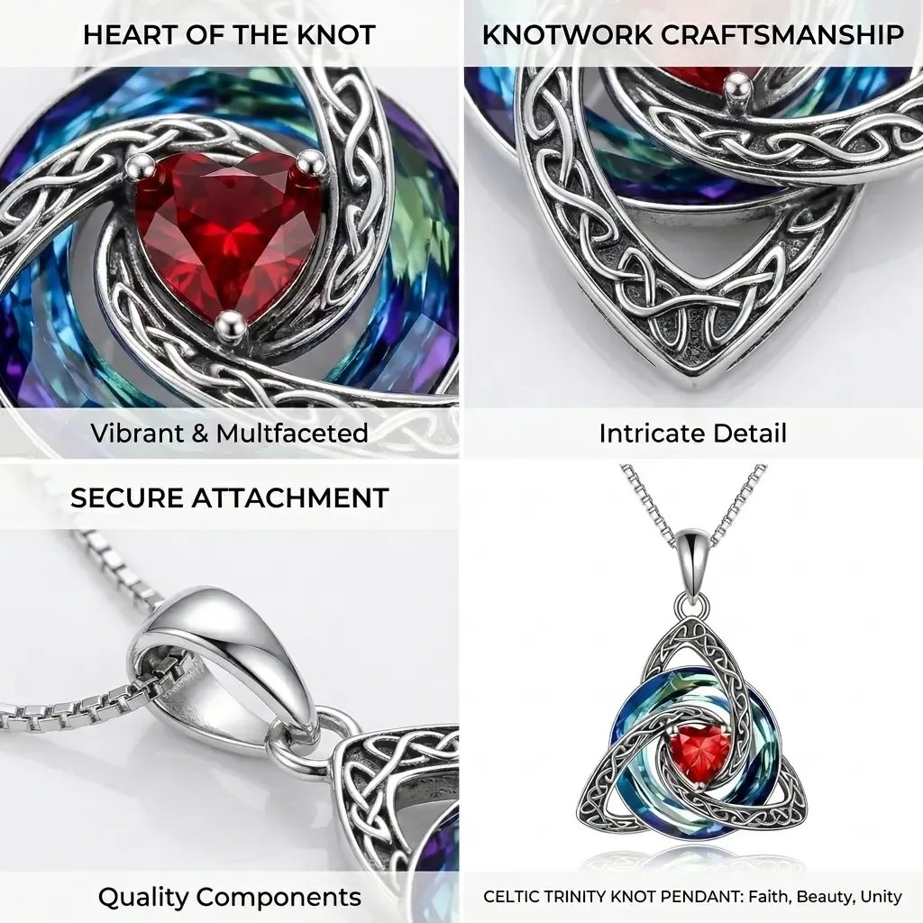 ✨Collier avec pierre de naissance et nœud celtique de la Trinité – Un symbole chargé de sens, représentant l'amour et le lien ❤️