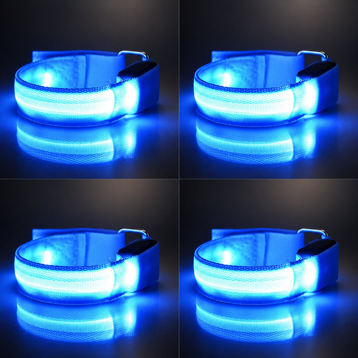 🐎 Sangles de jambe LED pour cheval – Lot de 4 | Feux de sécurité rechargeables pour l'équitation de nuit ✨