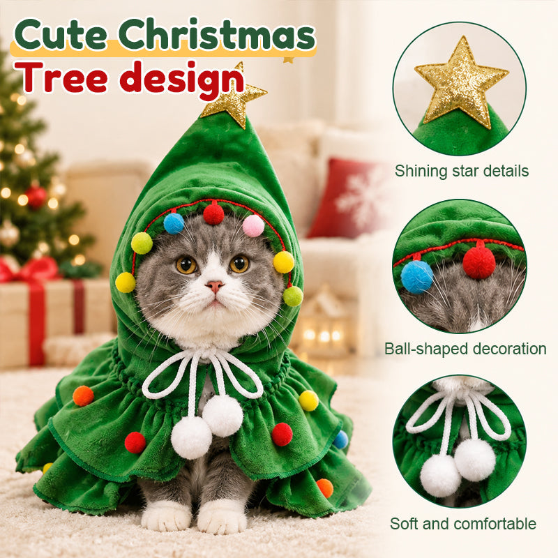 Cape « sapin de Noël » pour chats et chiens
