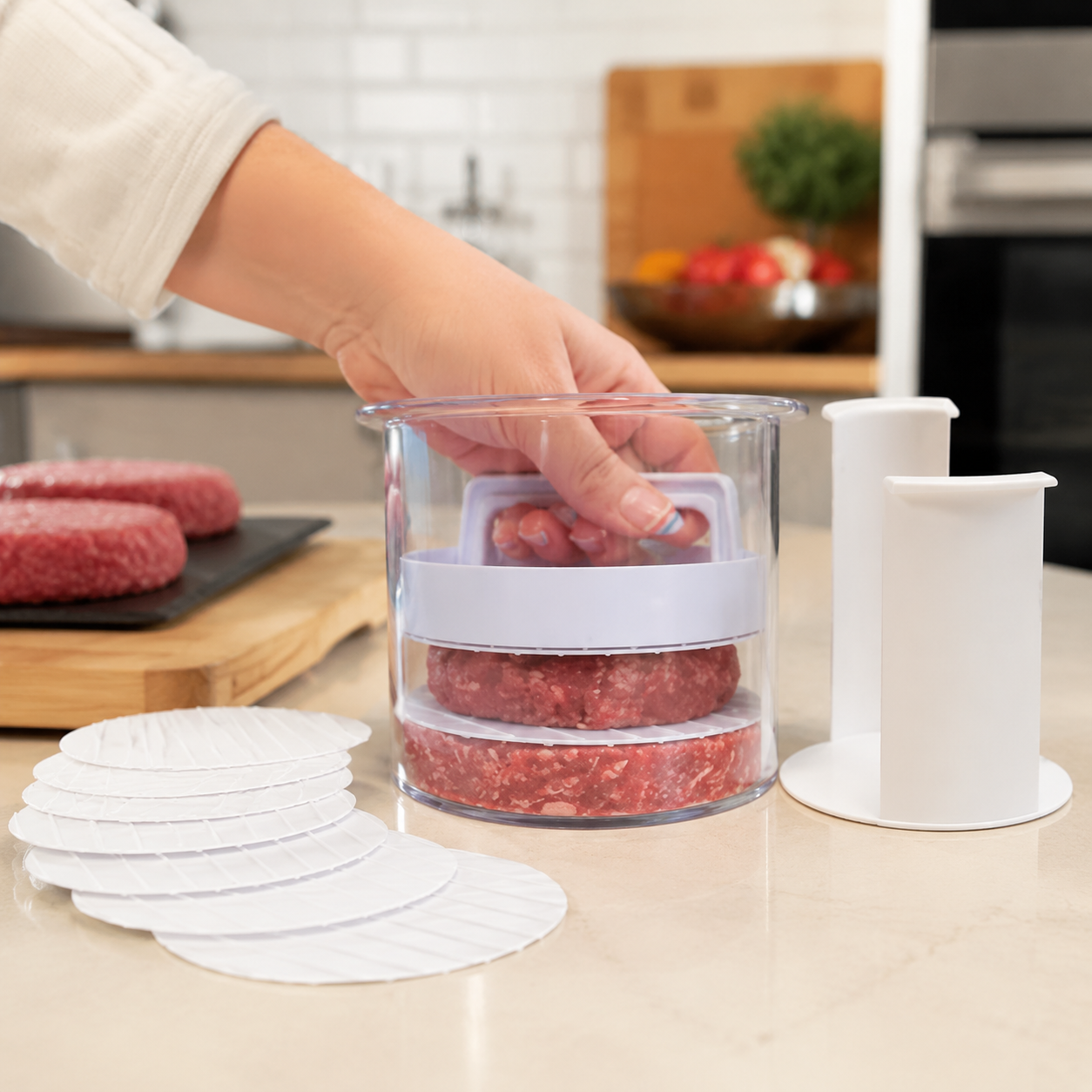🍔 Machine à galettes de hamburger pour préparer facilement des hamburgers maison