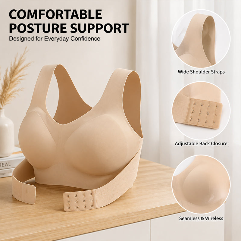 Soutien-gorge de sport pour femme, corrigeant la posture et lissant le dos, avec fermeture à l'avant