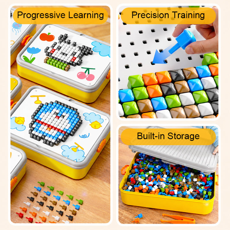 Jeu de construction 3D « Champignons » pour enfants – Un cadeau favorisant la créativité et la reconnaissance des couleurs
