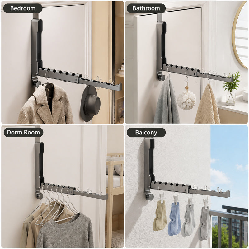 🧺 Porte-vêtements pliable à accrocher à la porte