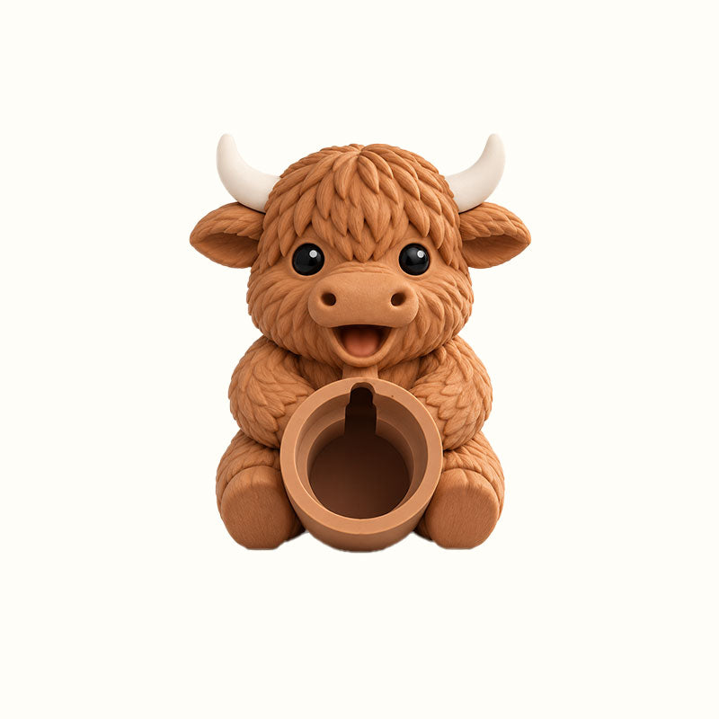 Support de recharge pour montre connectée « Highland Cow »