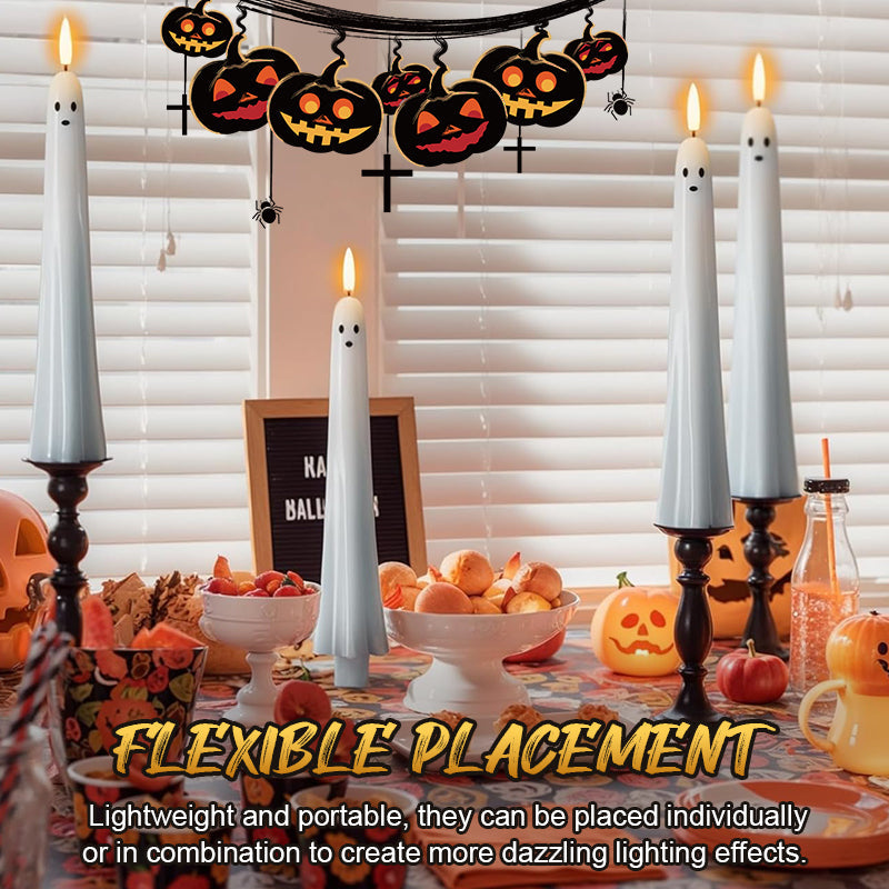 🎃👻 Lampe fantôme télécommandée avec mèche enflammée 3D 👻🎃