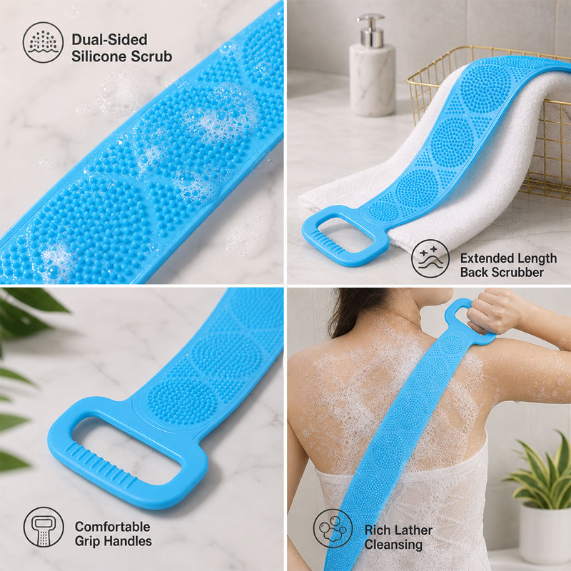 🌈Éponge en silicone pour le dos, pour un nettoyage rafraîchissant