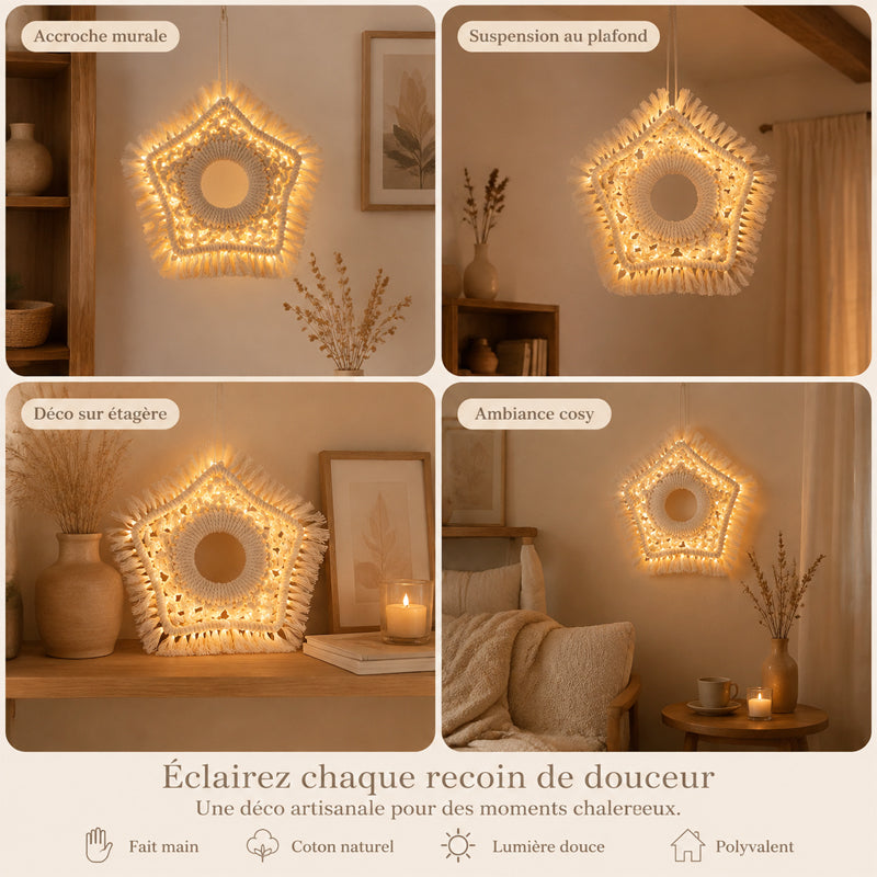 ⭐ Suspension Murale Étoile Nordique Grand Format