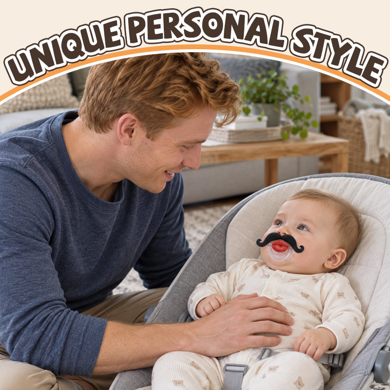 Sucette pour bébé « Lèvres rouges et moustache »
