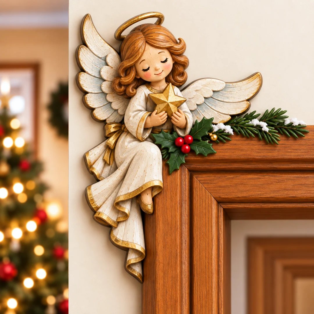 ⏰DERNIER JOUR : 50 % DE RÉDUCTION 🎅 Décoration d'angle pour encadrement de porte « Peekaboo » de Noël