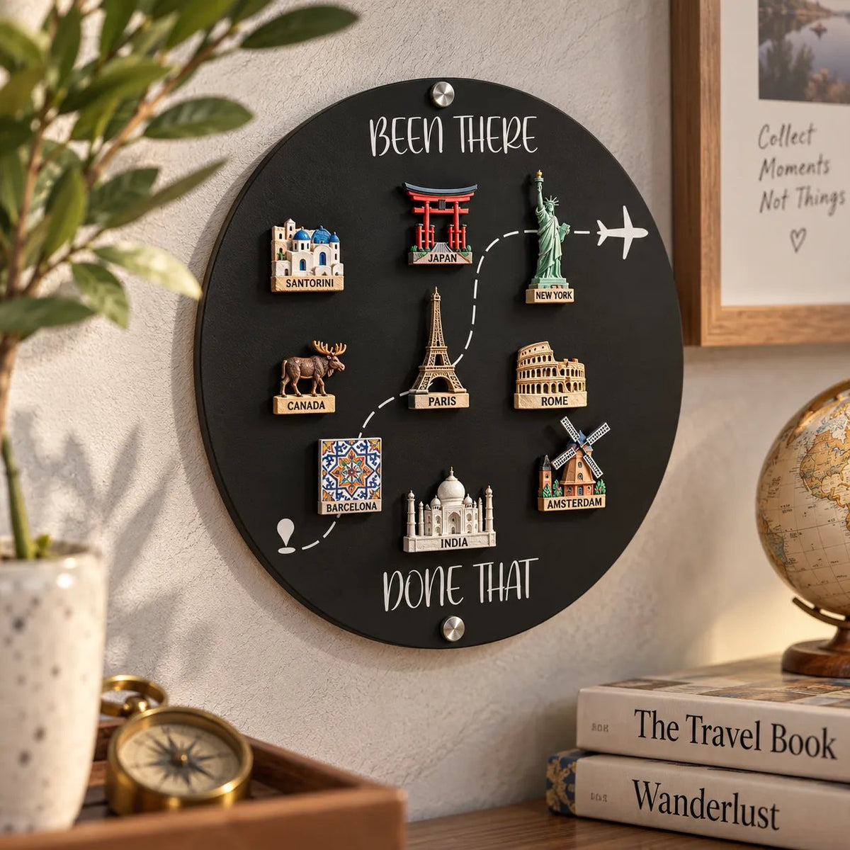 🌎✨Tableau magnétique de voyage - 💕Chaque aimant a son histoire. Chaque voyage mérite sa place