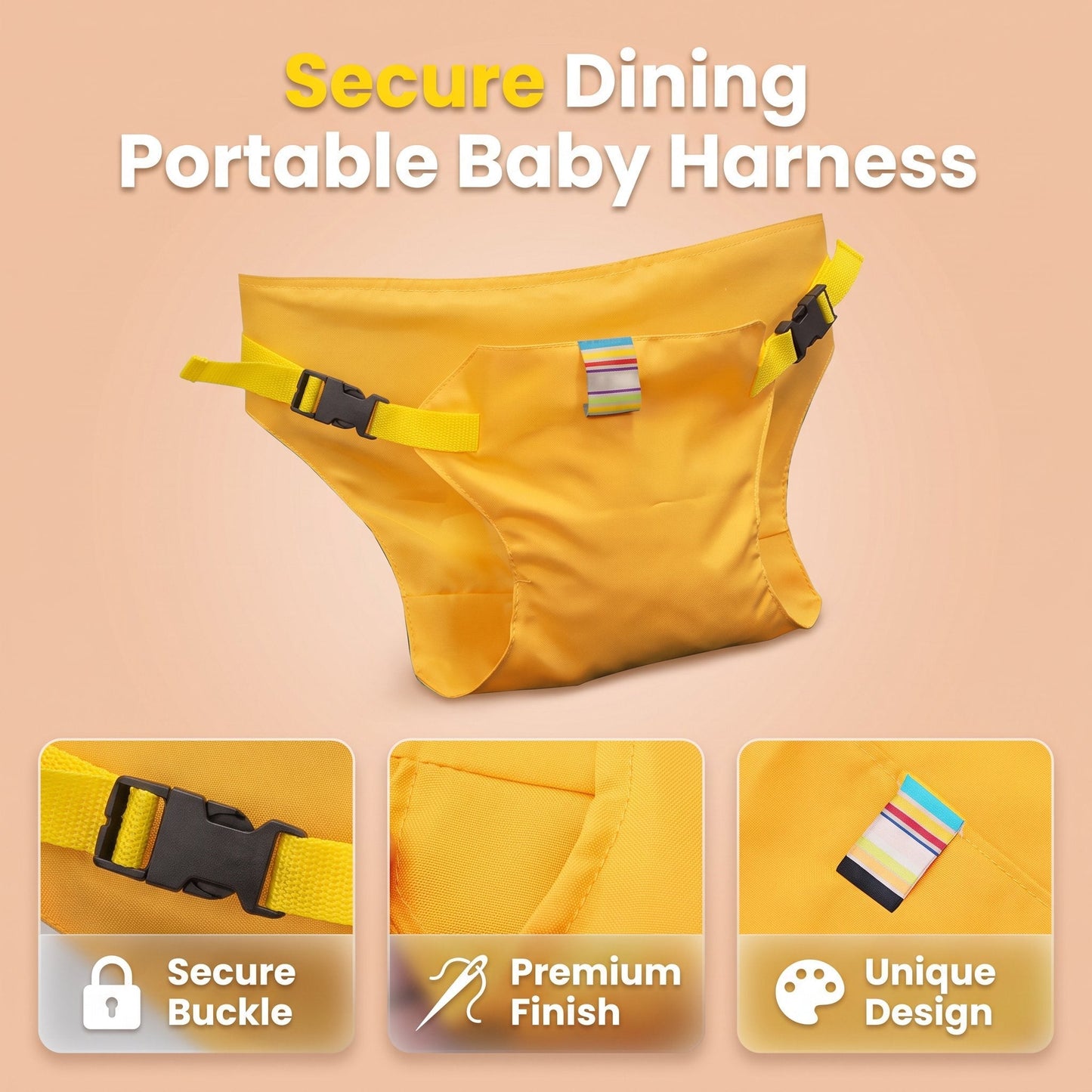 👶Ceintures de sécurité pour sièges enfants – Support amovible pour sangles d'alimentation