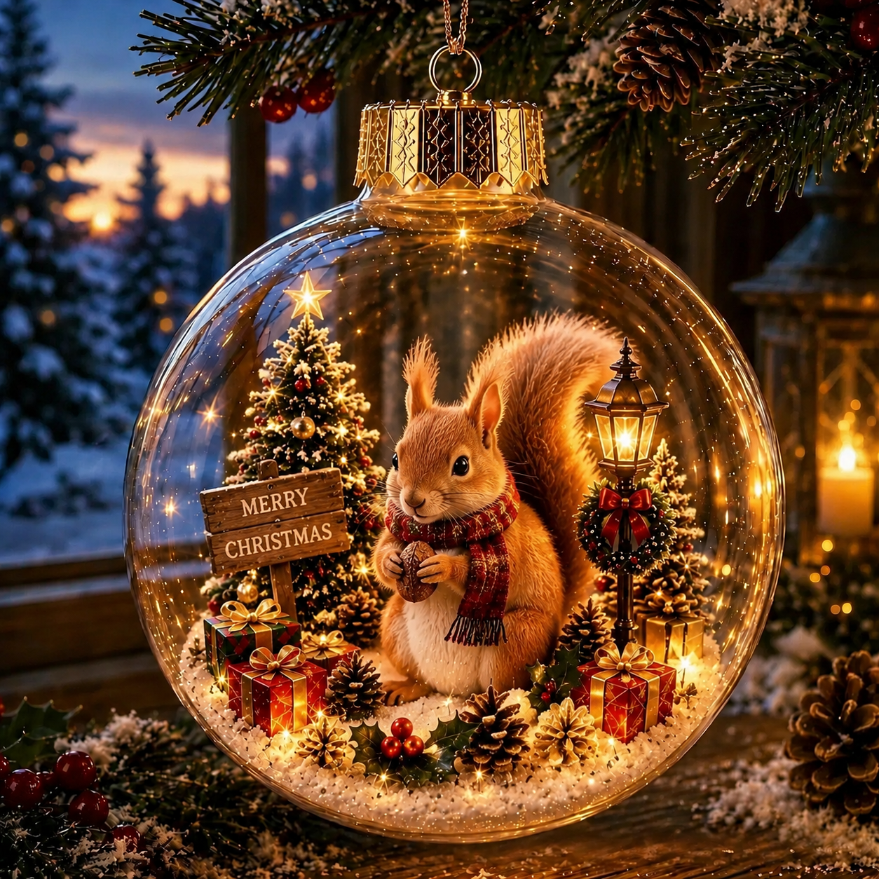 🎄Boule de cristal de Noël sur le thème des animaux