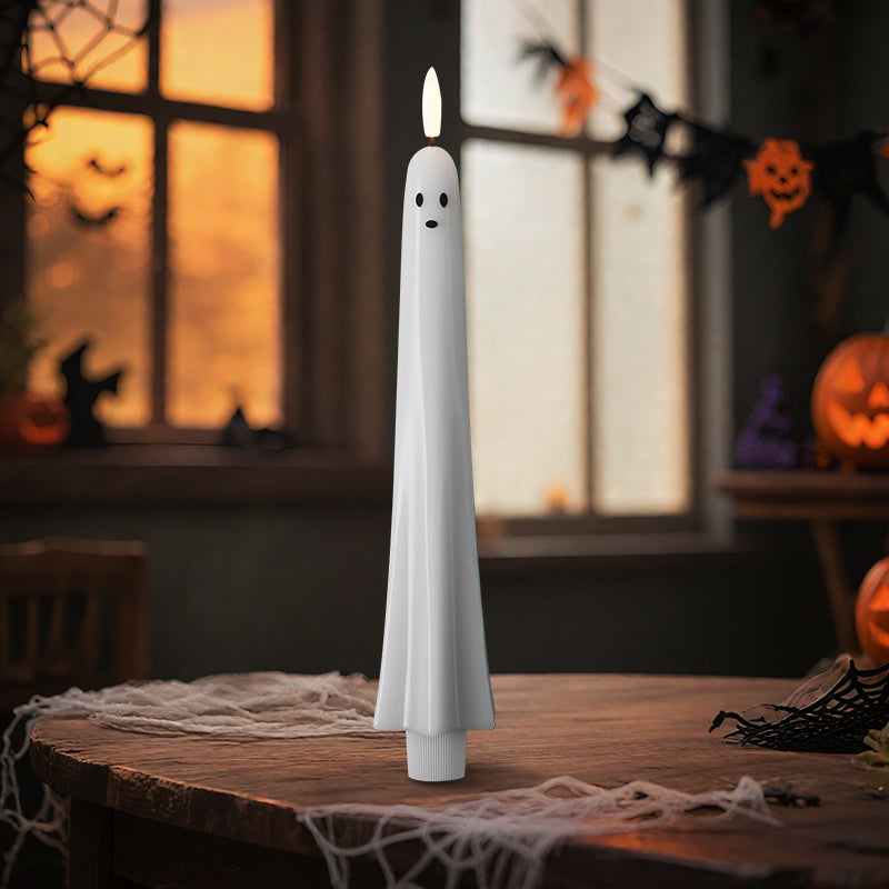 🎃👻 Lampe fantôme télécommandée avec mèche enflammée 3D 👻🎃