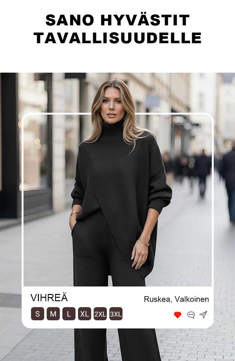 Ensemble deux pièces tricoté à encolure en V, couleur unie