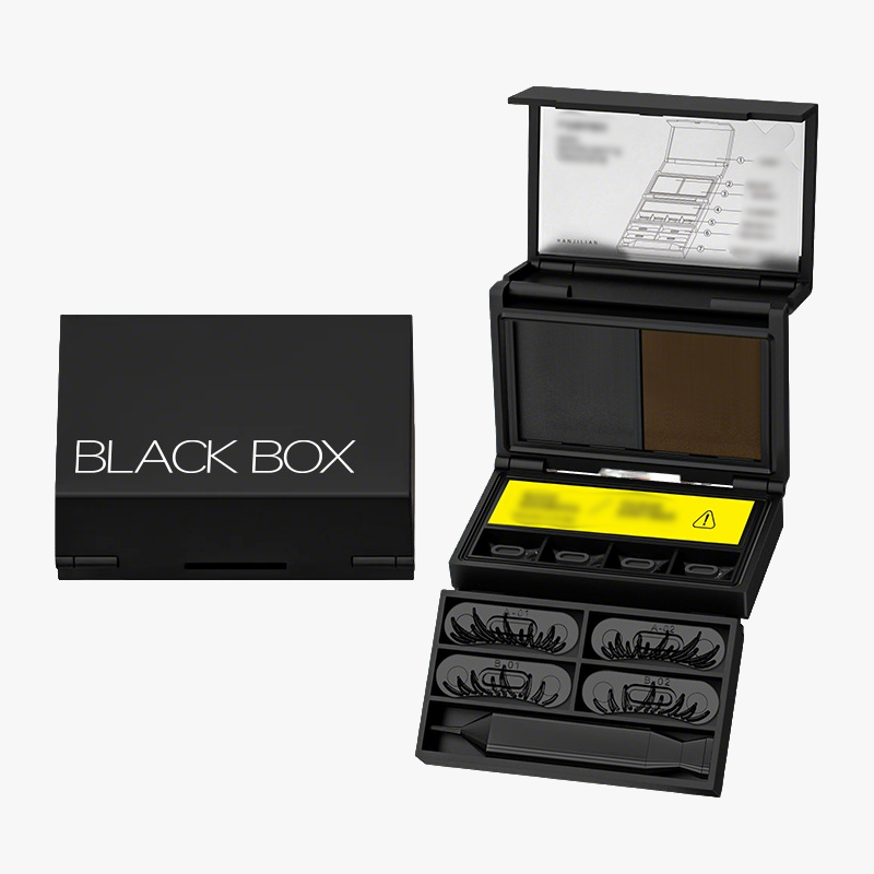 Kit de maquillage pour les yeux 3-en-1 à emporter : tampon pour les cils inférieurs + stylo à grains de beauté + eye-liner