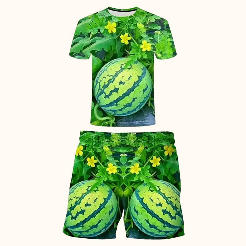 🍉 Lot de t-shirts avec imprimé pastèque rigolo