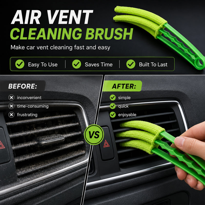🍀Brosse multifonction pour le nettoyage des grilles d'aération de la voiture et de la maison