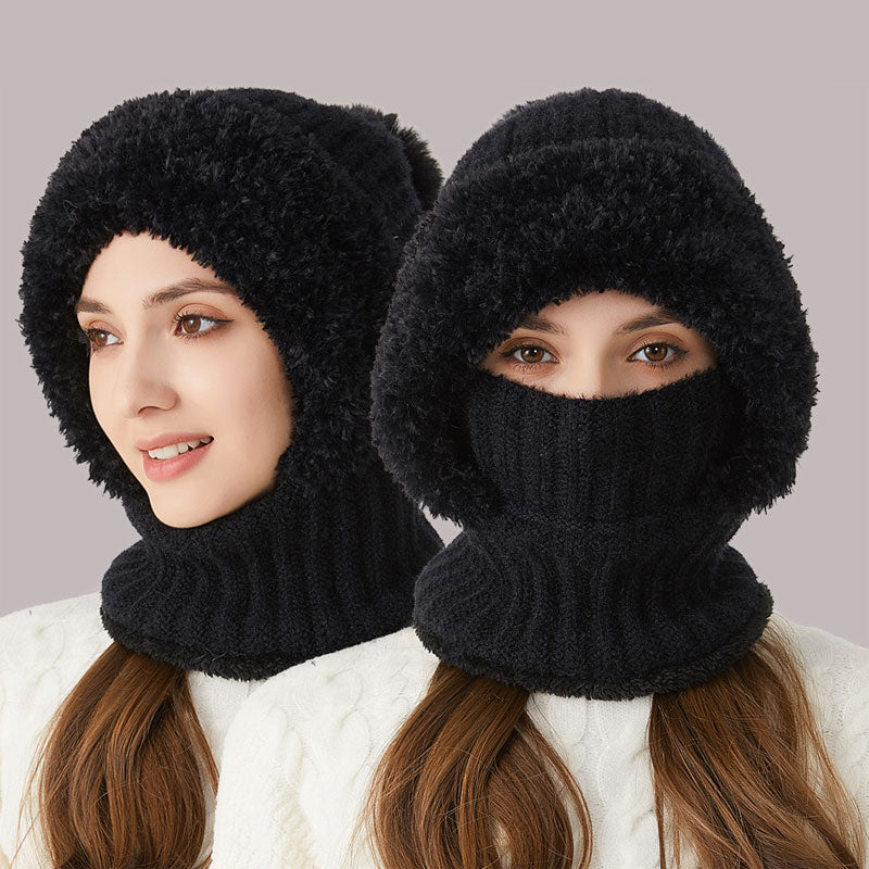 ❄️ Bonnet d'hiver épais en peluche 3 en 1🧣